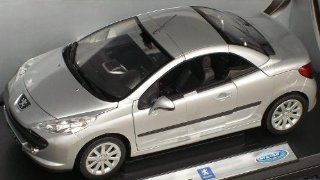 Peugeot 207cc 207 Cc Coupe Cabrio Silber Mit ffnendem Dach 1/18 Welly Modellauto Modell Auto Spielzeug