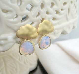 'summer raincloud' earrings by evy designs