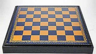 Schachbrett Kassette antike Optik Schach blau & gold Chess BGB209 Küche & Haushalt