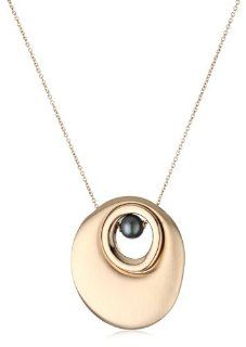 Breil Jewelry "Duplicity" Rose IP Big and Small Necklace with Pearl  3 looks in 1 Jewelry