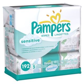 Pampers Sensitive Baby Wipes   192 Count (3 Pack)