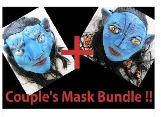 Super Quality NEW Halloween Bundle of Avatar Jake Sully Mask & Neytiri Costume Cosplay w/ Hair, Looks Real Toys & Games