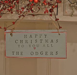 happy christmas personalised sign by abigail bryans designs