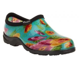 Sloggers Waterproof Pansy Garden Shoes w/ Comfort Insoles —