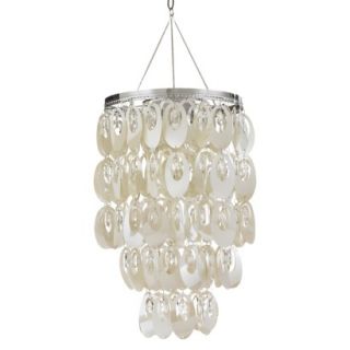Anywhere Shimmer Chandelier Oval   Pearlized White