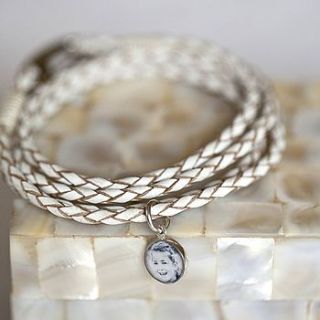 photo charm leather bracelet by between you & i