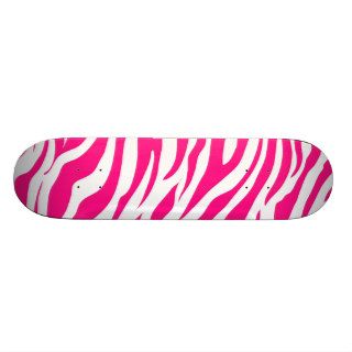 Cool Skateboards for Girls Hot Pink Zebra Stripe