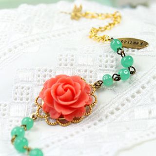 cinderella flower and beads bracelet by simply chic gift boutique