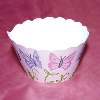 painted butterfly cupcake wrappers by just bake