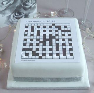 personalised crossword cake decorating kit by clever little cake kits