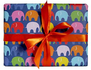 multicoloured elly wrapping paper by toby tiger