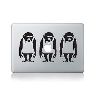 banksy monkey line decal for macbook by vinyl revolution