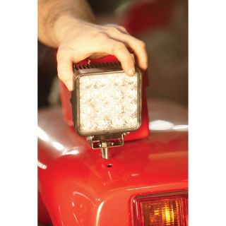Ultra-Tow 9-32 Volt LED Floodlight — Clear, Square, 4.3in., 2,880 Lumens  LED Automotive Work Lights