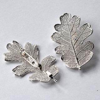 silver oak leaf brooch by martha jackson