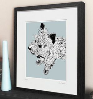 personalised pet illustration print by lucy sheeran