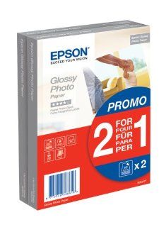 Epson Glossy Photo Paper   2 fr 1,10x15 cm, 225g/m, 100 Blatt EPSON Bürobedarf & Schreibwaren