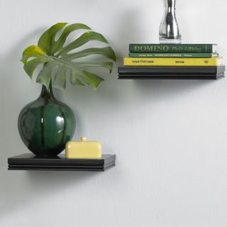InPlace Floating Decorative Wood Shelves (Set of 2)