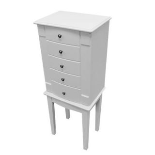 Mele & Co. Vanna Jewelry Armoire in White