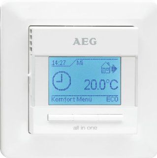 AEG 229702 FRTD 903 Raum  und Fubodentemperaturregler Komfort mit Schaltuhr, 16 A, 230 V, Unterputz Baumarkt