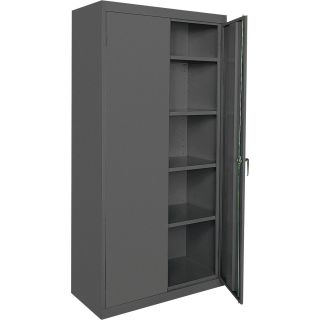 Sandusky Lee Commercial Grade All Welded Steel Cabinet — 36in.W x 18in.D x 72in.H, Charcoal, Model# CA41361872-02  Storage Cabinets