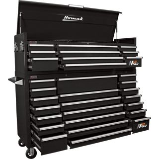 Homak H2PRO 72in., 10-Drawer Top Tool Chest — Black, 71 3/4in.W x 21 3/4in.D x 20 5/8in.H, Model# BK02010720  Tool Chests