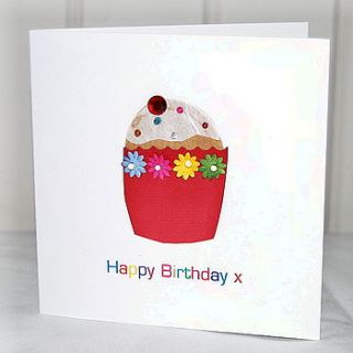 cupcake handmade birthday card by leah halliday