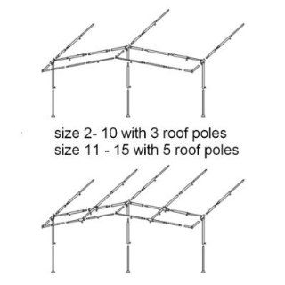 GC 28mm Alu Vorzeltgestnge 235 270cm Tiefe Gr.2 15 (680 1030cm) , Grenauswahl (Umlaufma)Gr. 11 bis 15 (905 1030cm) Sport & Freizeit