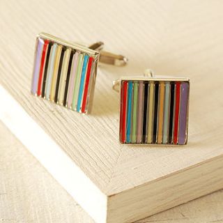 rainbow cufflinks by highland angel