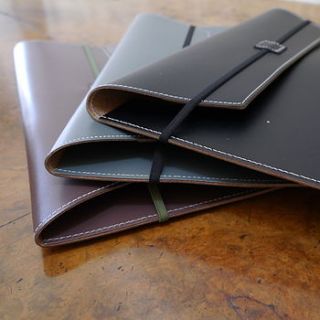 personalised recycled leather document holder by deservedly so