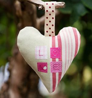 patchwork love lavender heart by 'by alex'