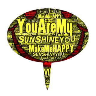 You Are My Sunshine Happy Cake Topper