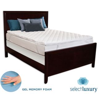 Select Luxury Dream Deluxe Quilted 3.5 inch Zoned Memory Foam Mattress Topper Select Luxury Memory Foam Mattress Toppers