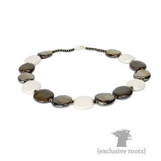 cafe au lait ceramic necklace by exclusive roots