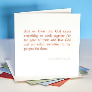 'work together for the good' bible verse card by belle photo ltd