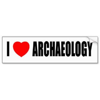 I Love Archaeology Bumper Sticker