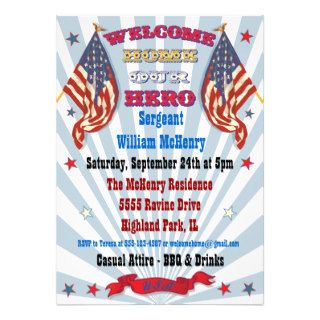 Welcome Home Hero Military Party Invitation