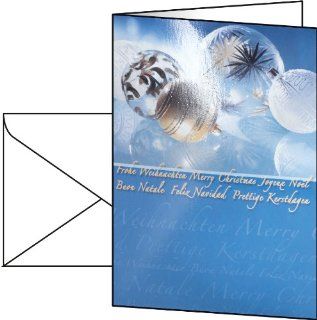 Sigel DS369 Weihnachts Karten "Golden Baubles" (inkl. Briefumschlge), Glanzkarton 220 g (Ink/Laser/Copy), DIN A6, 25 Stck Bürobedarf & Schreibwaren