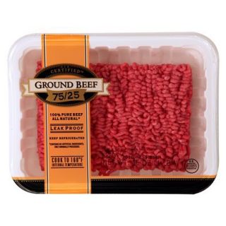 Ground Beef 75/25 All Natural 100% Pure Beef 16 oz.