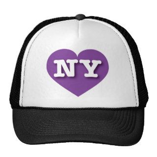 I love New York purple heart Mesh Hat