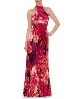 Eliza J Floral pleated maxi dress Red Multi