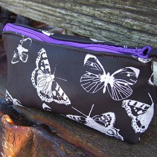 screen printed leather make up bag by home & glory