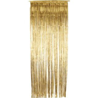 Goldener Lamettavorhang Vorhang Lametta gold 91x244 cm Spielzeug
