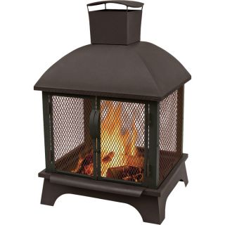 Landmann Redford Outdoor Fireplace — Black, 41.5in.H, Model# 25722  Firepits   Patio Heaters