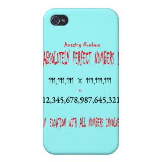 Perfect Numbers Cover For iPhone 4