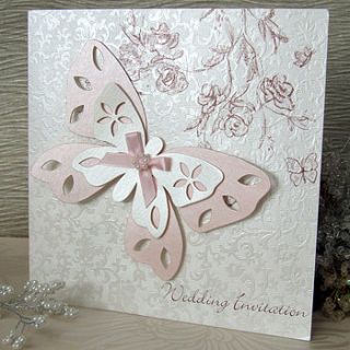butterfly wedding invitation by cavania