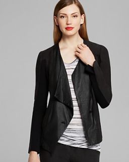 DKNY Pure Asymmetrical Leather Panel Jacket's