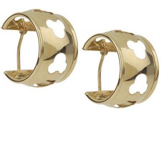 Disney Hidden Mickey Cut out Design Hoop Earrings 14K Gold —