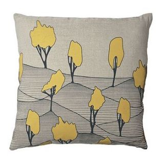 hilltops and trees linen cushion by orwell and goode