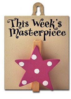 'this week's' masterpiece wooden peg by angelic hen