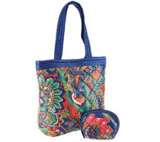 Vera Bradley Perfectly Puffy Reversible Tote and Cosmetic —